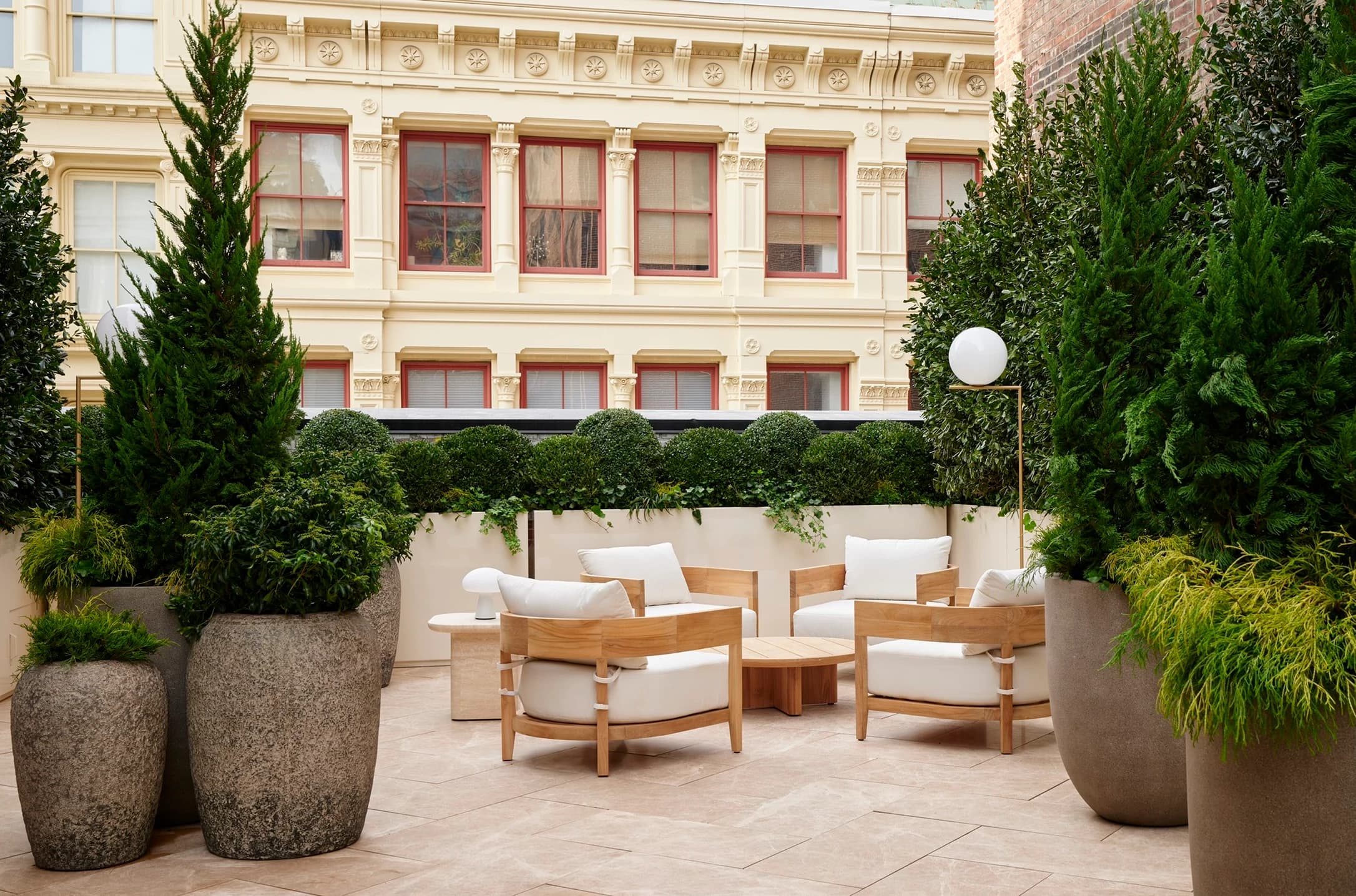 Cartier SoHo rooftop terrace garden