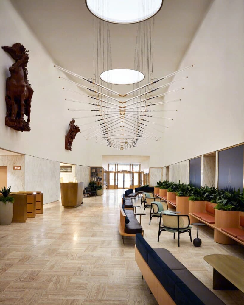 Rockefeller Center interior lobbies planting