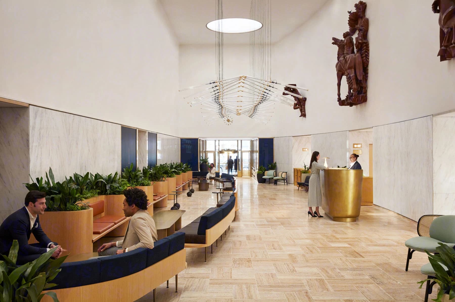 Rockefeller Center interior lobbies planting