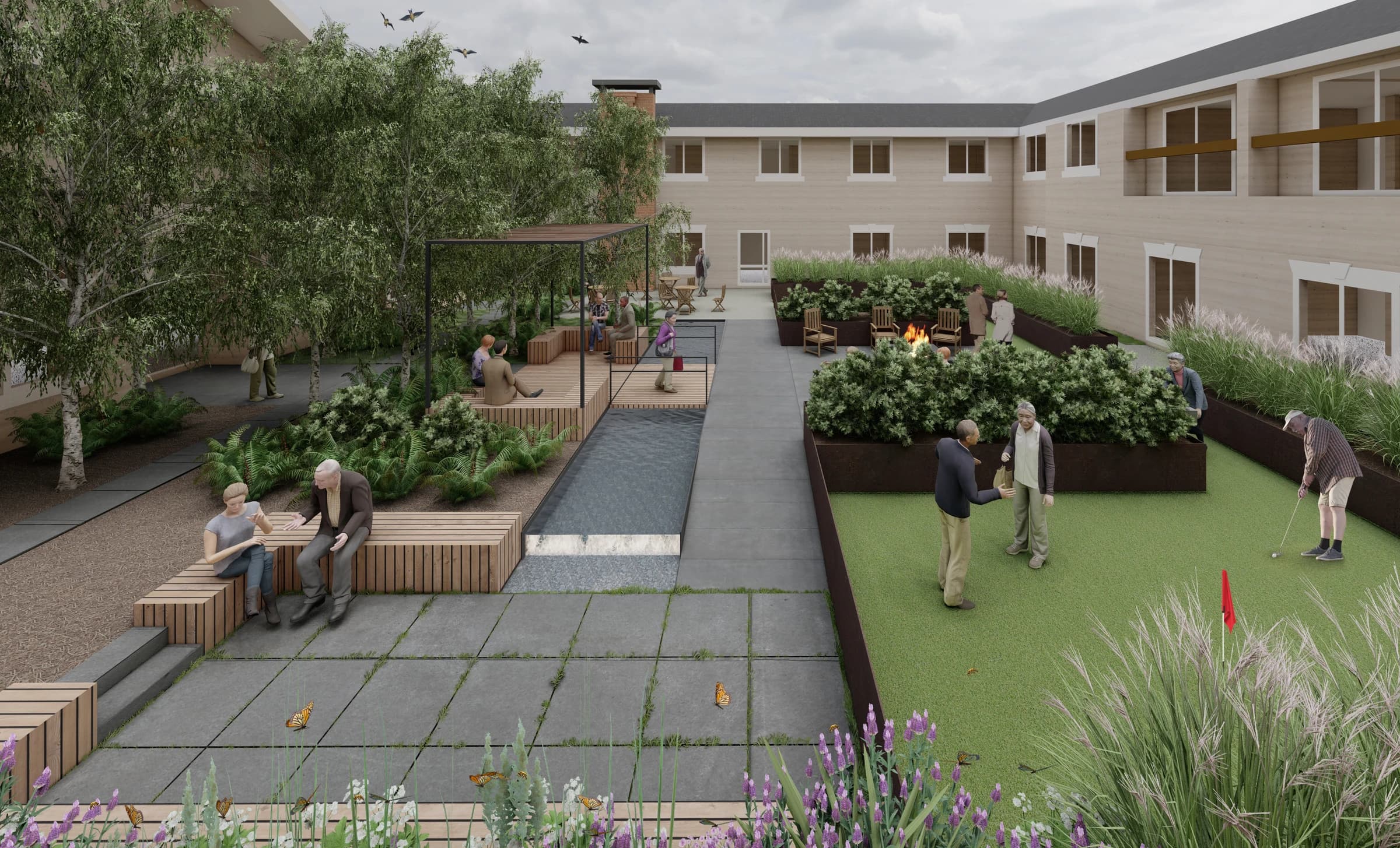 Wilmington Rehabilitation Courtyard - Image 3